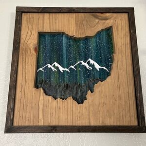 Ohio state with mountains painting